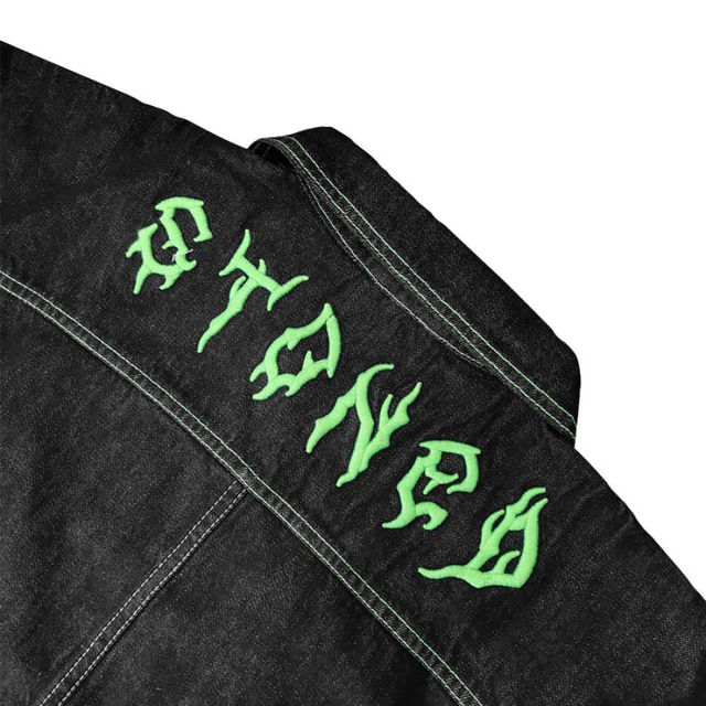 StonedandCo Stoned & Co INCANDESCENCE BLAZE DENIM JACKET BLACK - view 3