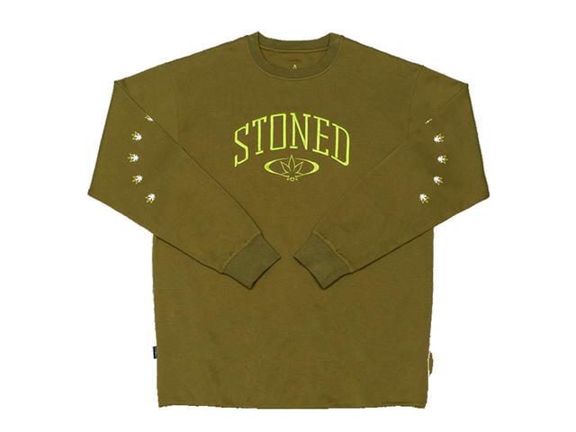StonedandCo Stoned & Co Stoned Universe : Logo Tee L/S Green - view 1