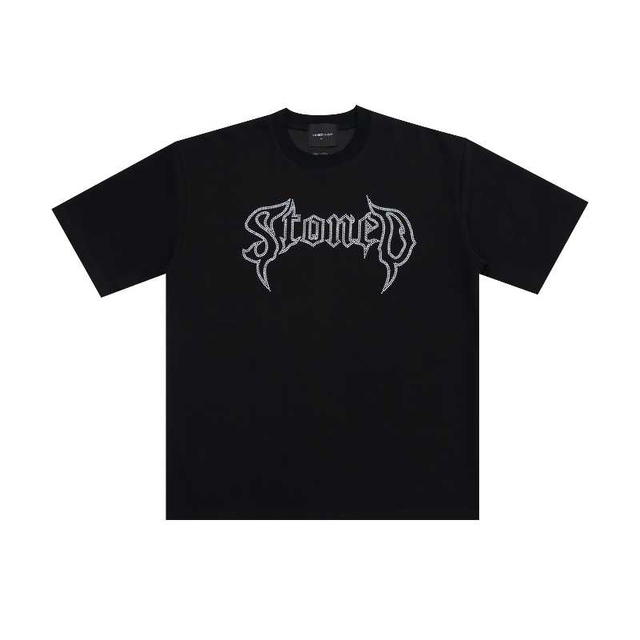 StonedandCo Stoned ATC Conspiracy Rhinestone Tee Black - view 1