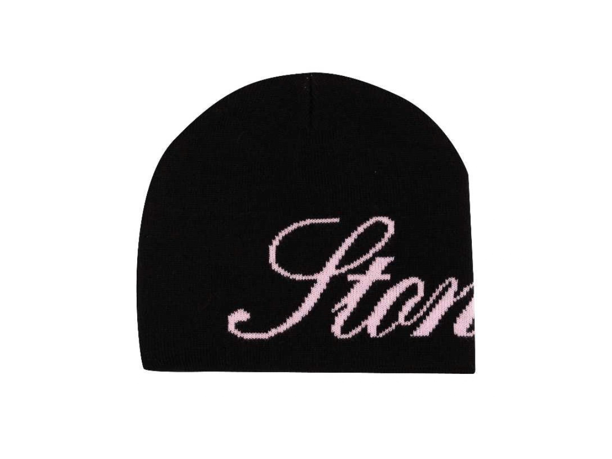 StonedandCo Stoned ATC Cursive Beanie Black Pink