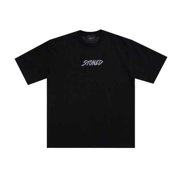 StonedandCo Stoned ATC Genetic Hexagon Rhinestone Tee Black - view 1