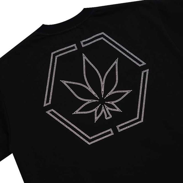 StonedandCo Stoned ATC Genetic Hexagon Rhinestone Tee Black - view 4
