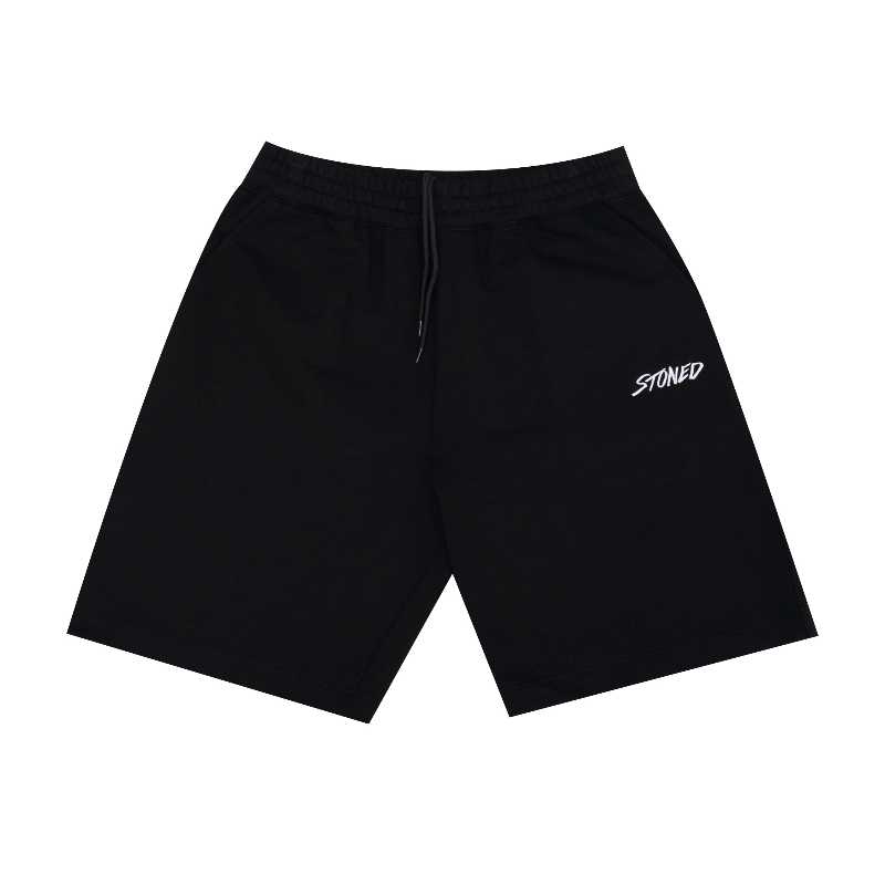 StonedandCo Stoned ATC Sweat Shorts Black