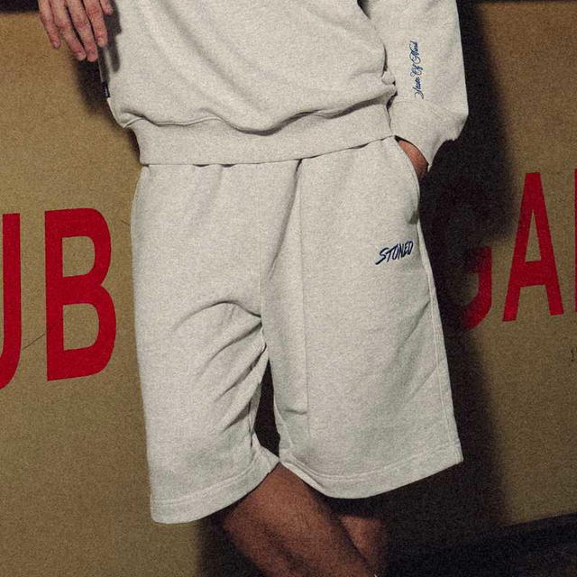 StonedandCo Stoned ATC Sweat Shorts Grey - view 3