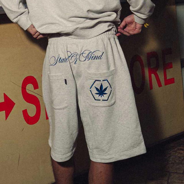 StonedandCo Stoned ATC Sweat Shorts Grey - view 4