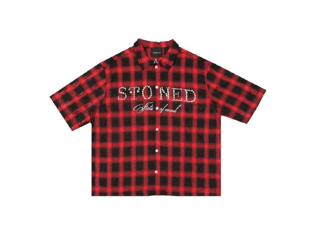 StonedandCo Stoned Blessed26 Pearl Flanel Red Black