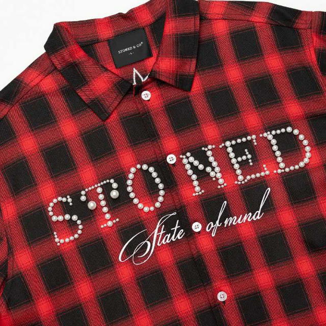 StonedandCo Stoned Blessed26 Pearl Flanel Red Black - view 3