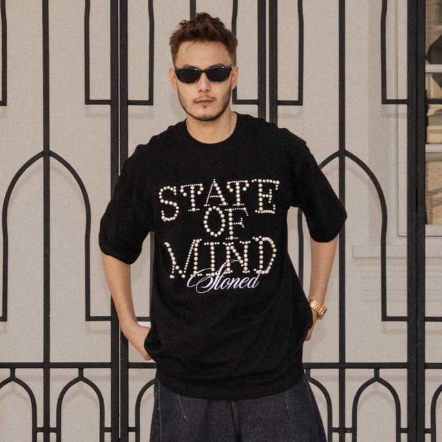 StonedandCo Stoned Blessed26 State Of Mind Tee Black - view 5