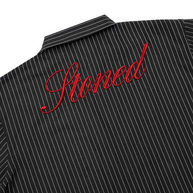 StonedandCo Stoned Dark Horse Stripe Shirt S/S Black - view 3