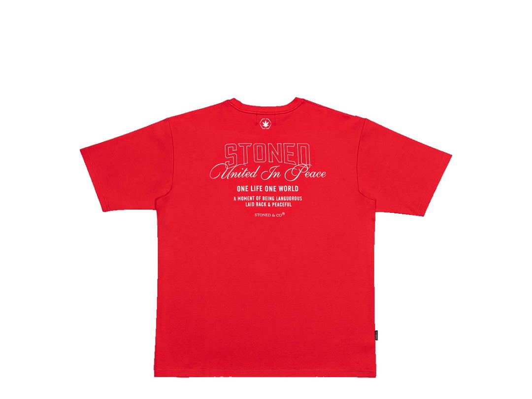 StonedandCo Stoned Universe : United In Peace Tee Red