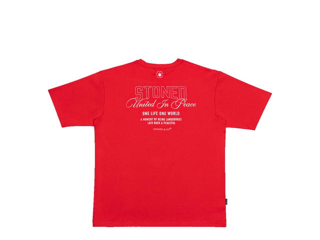 StonedandCo Stoned Universe : United In Peace Tee Red - view 1