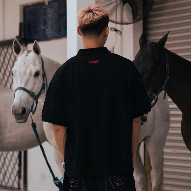 StonedandCo StonedandCo Dark Horse Classic Polo Black - view 8