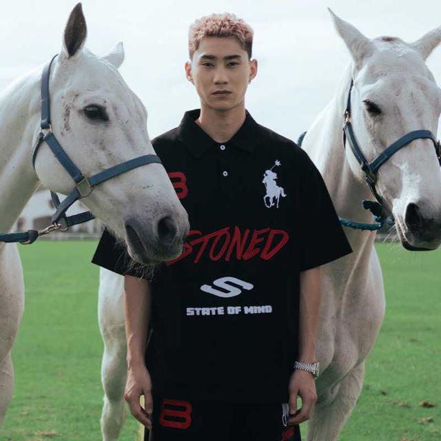 StonedandCo StonedandCo Dark horse Eight Men Polo Shirt Black - view 4