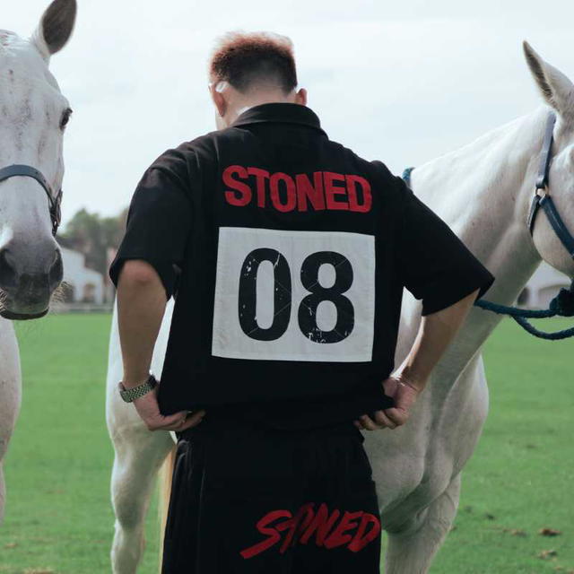 StonedandCo StonedandCo Dark horse Eight Men Polo Shirt Black - view 6