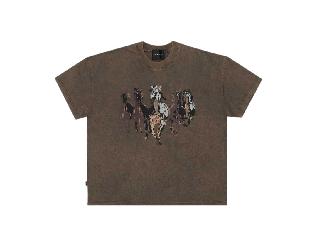 StonedandCo StonedandCo Dark Horse Gallop Tee Brown