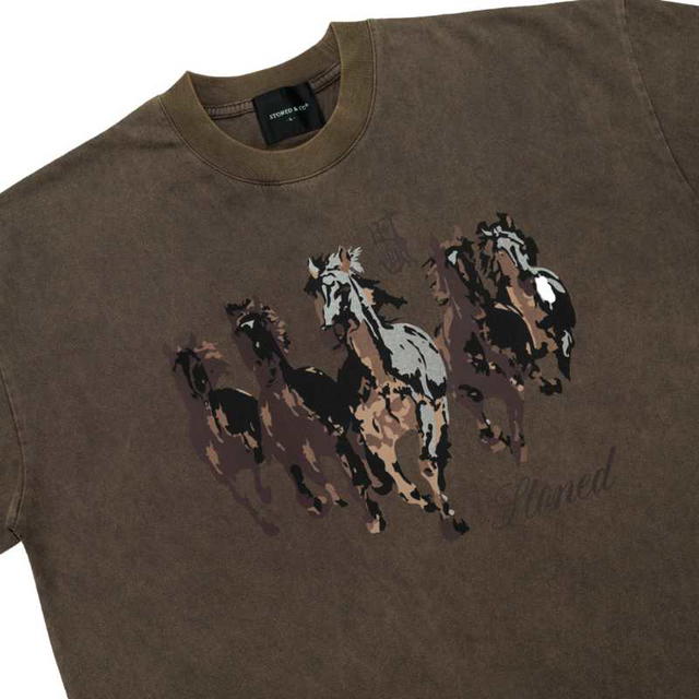 StonedandCo StonedandCo Dark Horse Gallop Tee Brown - view 4