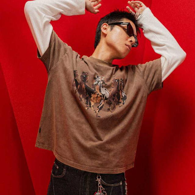 StonedandCo StonedandCo Dark Horse Gallop Tee Brown - view 7