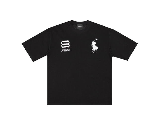 StonedandCo StonedandCo Dark Horse Polo Tshirt Black - view 1