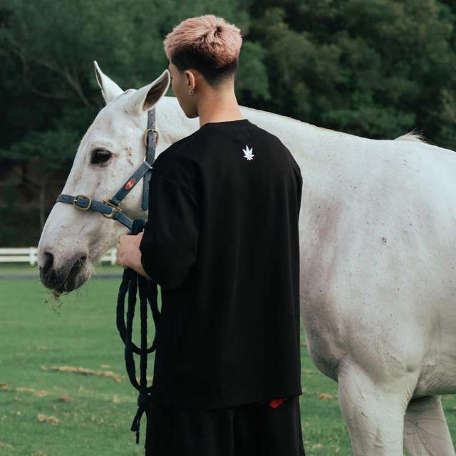 StonedandCo StonedandCo Dark Horse Polo Tshirt Black - view 5