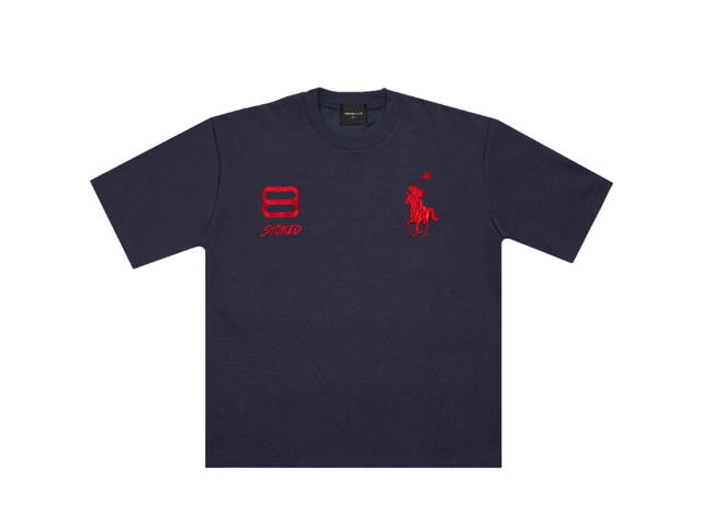 StonedandCo StonedandCo Dark Horse Polo Tshirt Navy - view 1