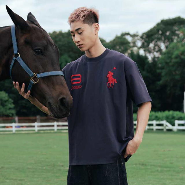 StonedandCo StonedandCo Dark Horse Polo Tshirt Navy - view 4