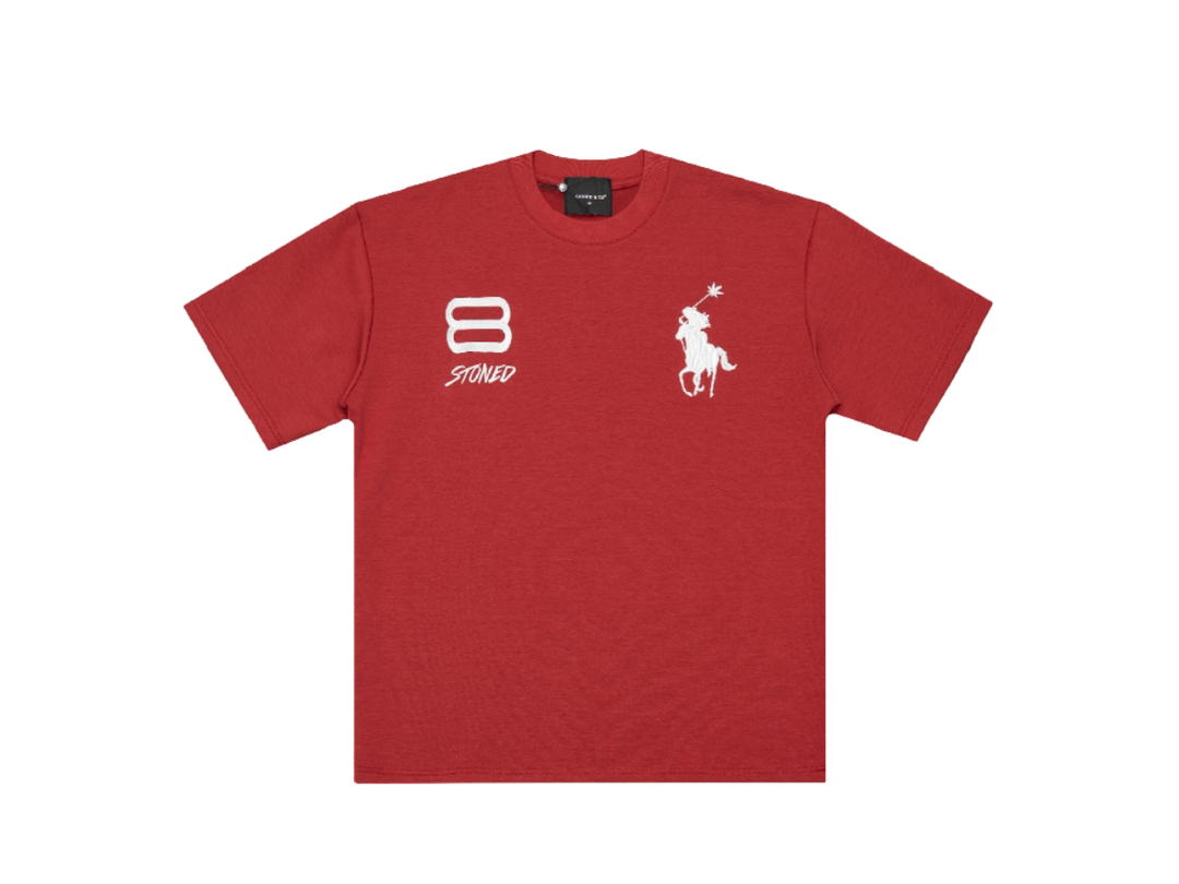 StonedandCo StonedandCo Dark Horse Polo Tshirt Red