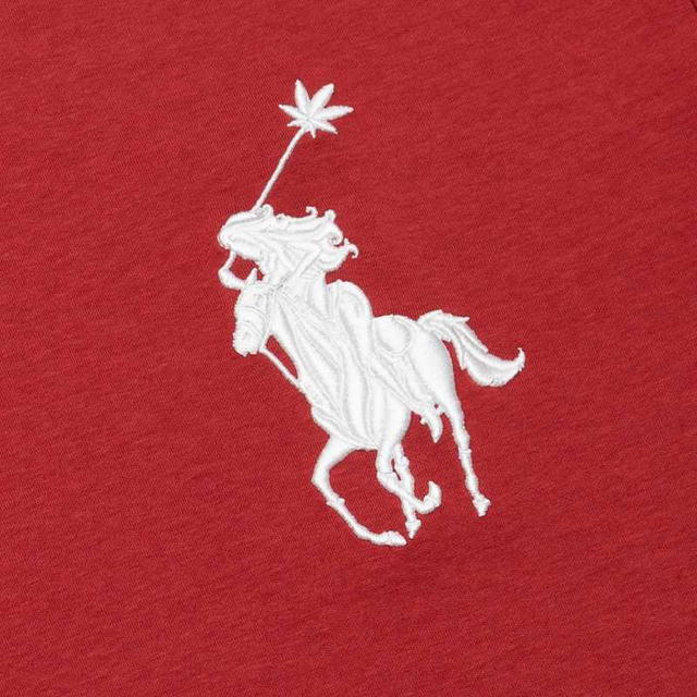 StonedandCo StonedandCo Dark Horse Polo Tshirt Red - view 4