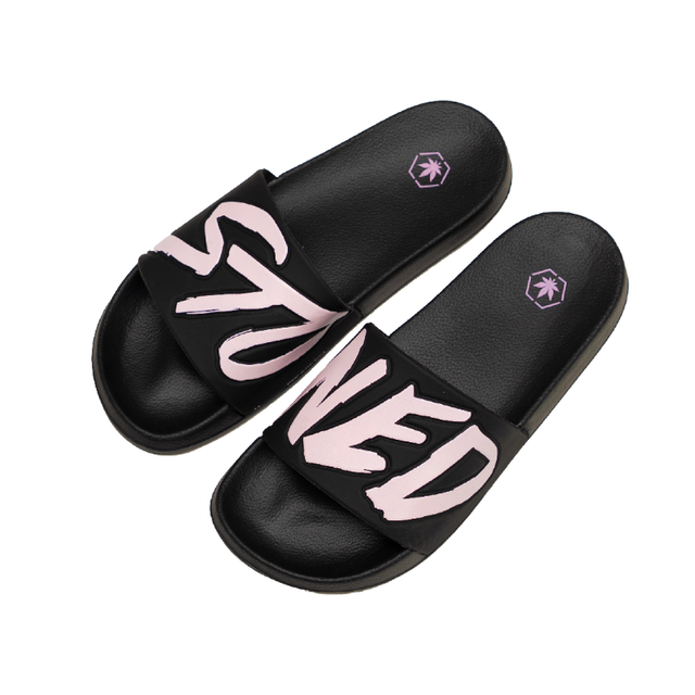StonedandCo StonedandCo Logo Sandals Black Pink - view 2