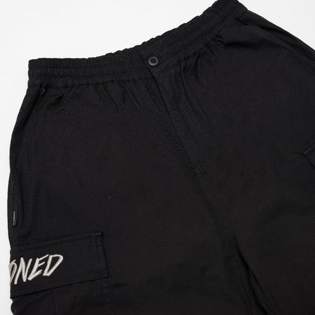 StonedandCo Void : Wide Fit Cargo Pants Black - view 3
