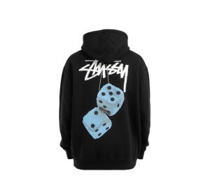Buy Stussy Fuzzy Dice Fleech Hoody Black at Sasom – Authentic and Ready to Ship