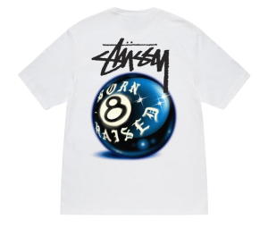 Buy Stussy & Born x Raised 8 Ball Tee White at Sasom – Authentic and Ready to Ship