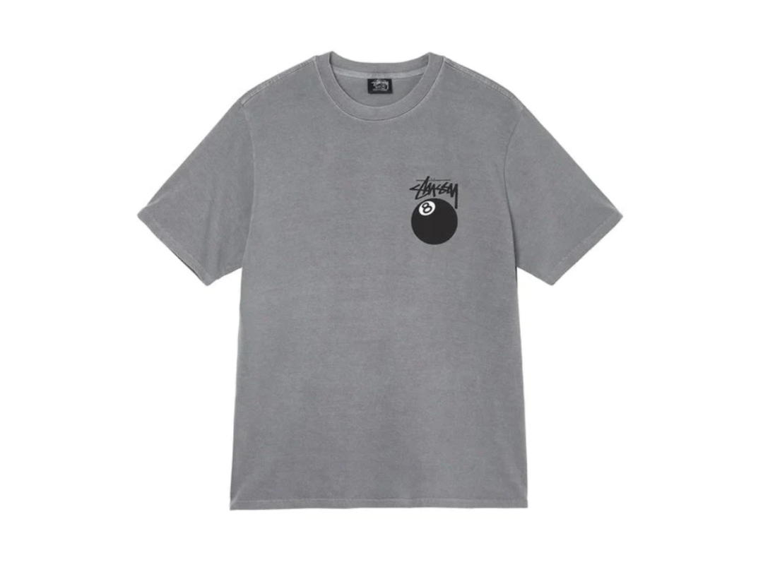 Stussy Stussy 8 Ball Pigment Dyed T-Shirt Grey