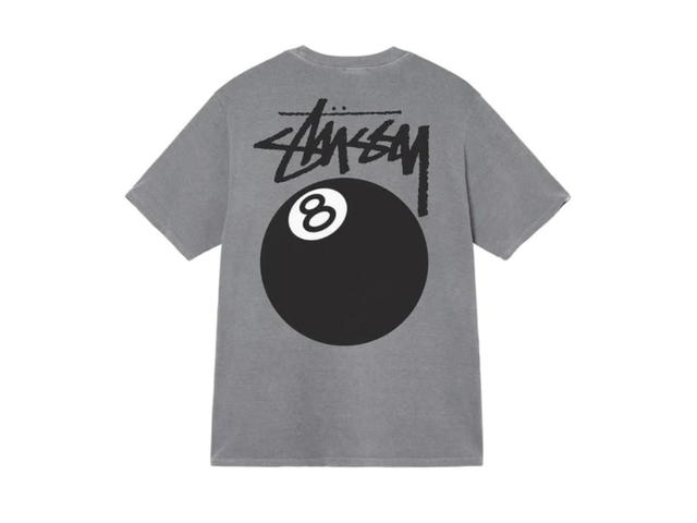 Stussy Stussy 8 Ball Pigment Dyed T-Shirt Grey - view 2