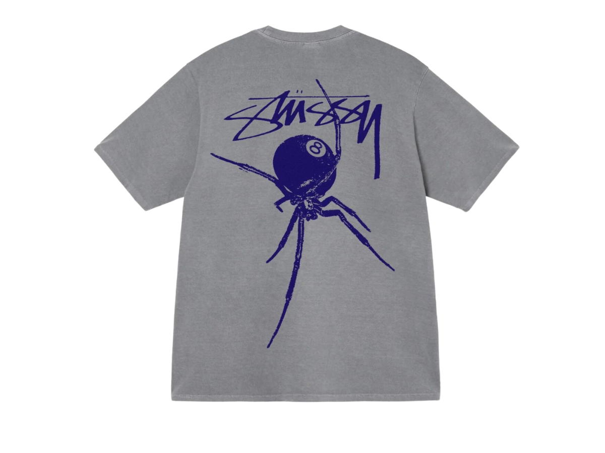 Stussy Stussy Arachnid Tee Pigment Dyed Grey
