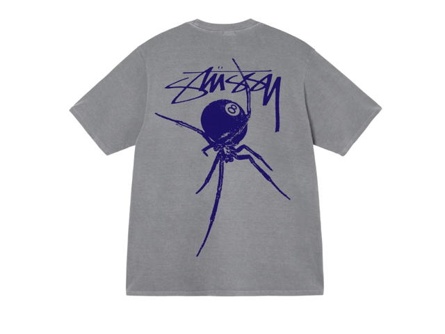Stussy Stussy Arachnid Tee Pigment Dyed Grey - view 1