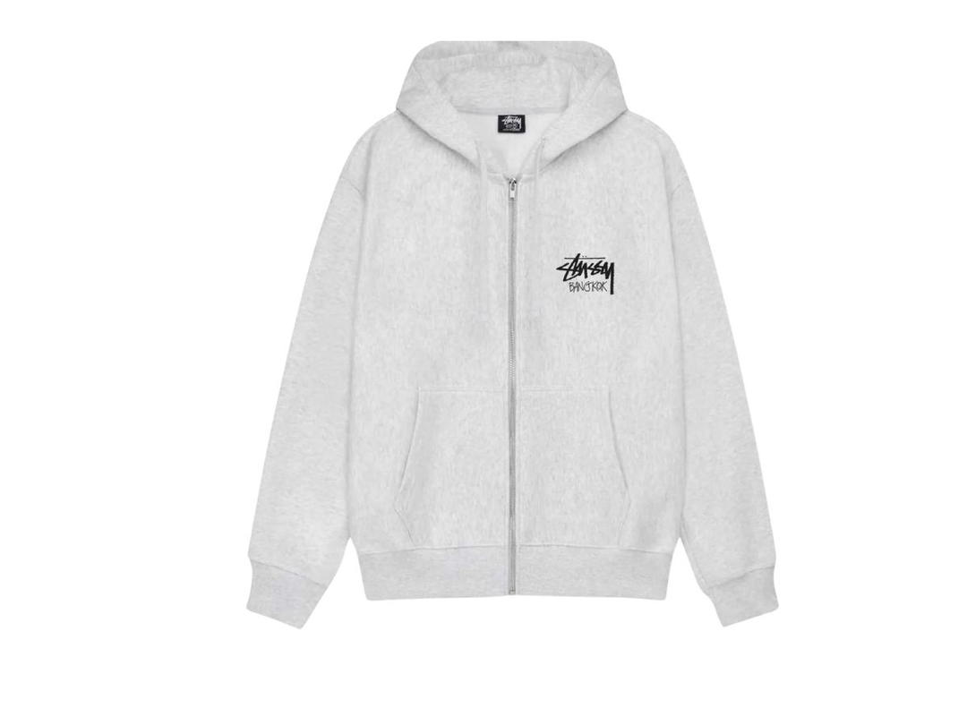 Stussy Stussy Bangkok Zip Hoodie Ash Heather