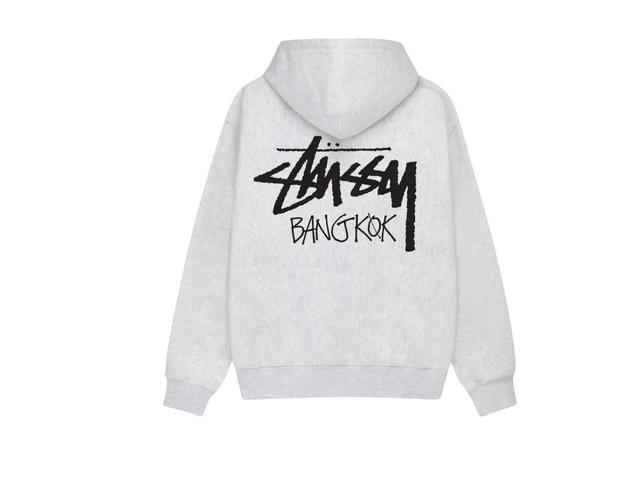 Stussy Stussy Bangkok Zip Hoodie Ash Heather - view 2