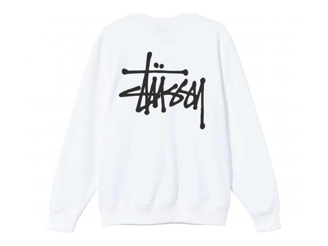 Stussy Stussy Basic Crew Neck Sweatshirt White - view 1
