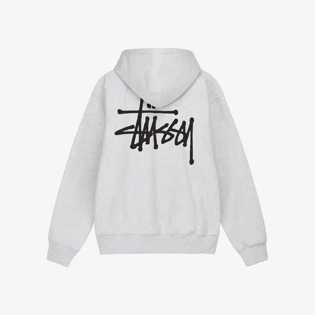 Stussy Stussy Basic Stussy Hoodie Ash Heather 2023 - view 2