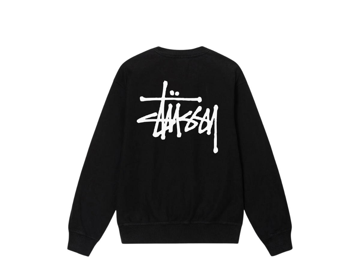 Stussy Stussy Basic Stussy Pigment Dyed Crew Black
