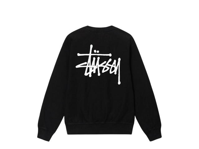 Stussy Stussy Basic Stussy Pigment Dyed Crew Black - view 1