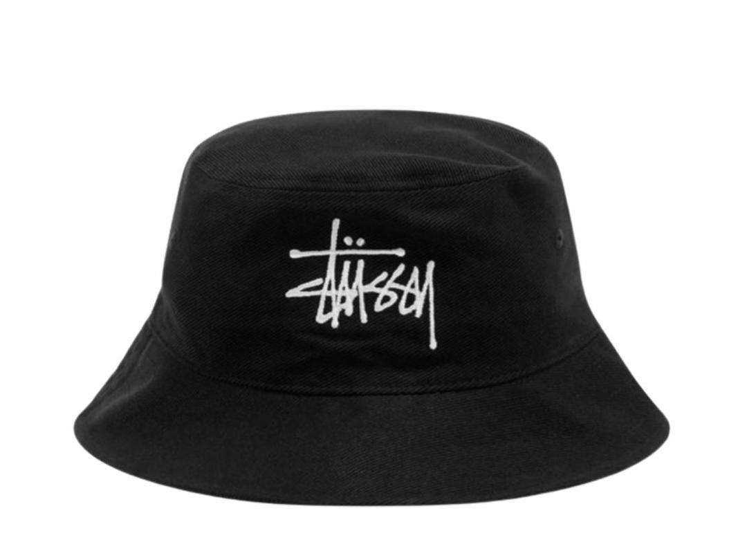 Stussy Stussy Big Logo Twill Bucket Hat Black
