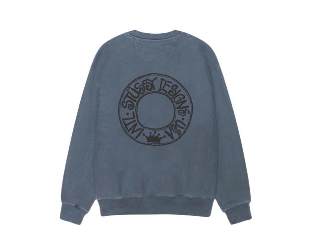 Stussy Stussy Buana Crew Pigment Dyed Navy - view 2