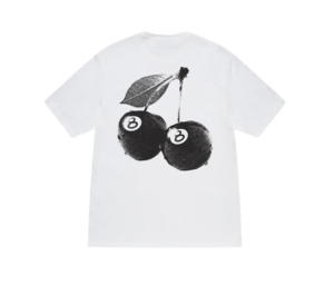 Buy Stussy Cherries Tee White at Sasom – Authentic and Ready to Ship