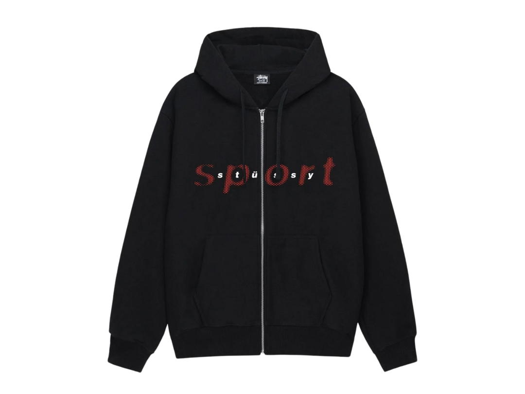 Stussy Stussy Dot Sport Zip Hoodie Black