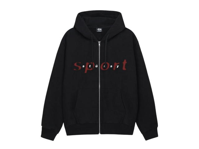 Stussy Stussy Dot Sport Zip Hoodie Black - view 1