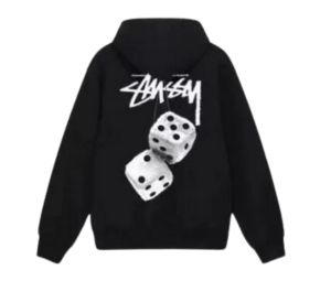 Buy Stussy Fuzzy Dice Hoodie Black at Sasom – Authentic and Ready to Ship