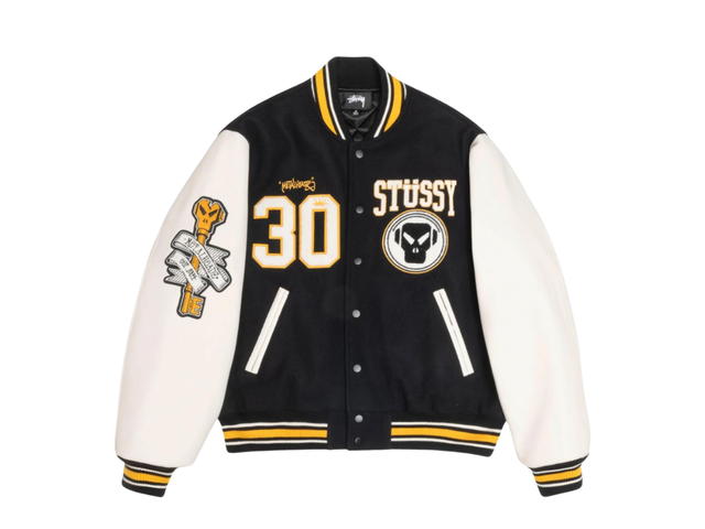 Stussy Stussy Goldie Metalheadz 30 Varsity Jacket Black - view 1