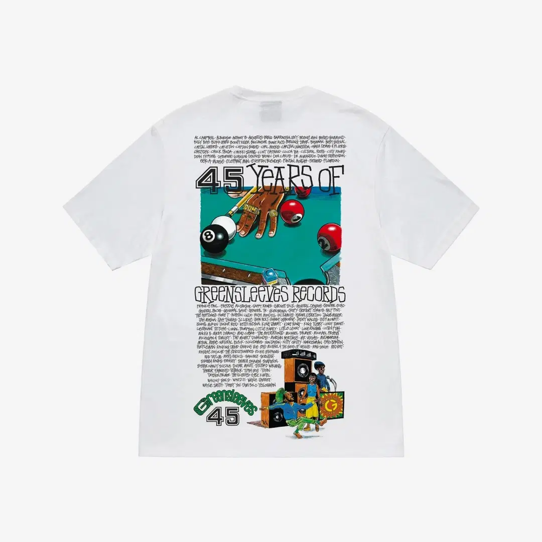 Stussy Stussy Greensleeves 45 T-Shirt White
