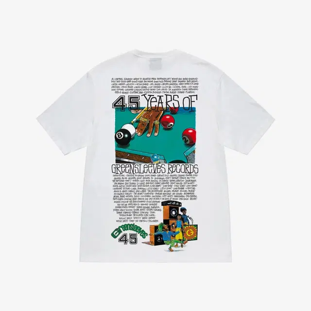 Stussy Stussy Greensleeves 45 T-Shirt White - view 2